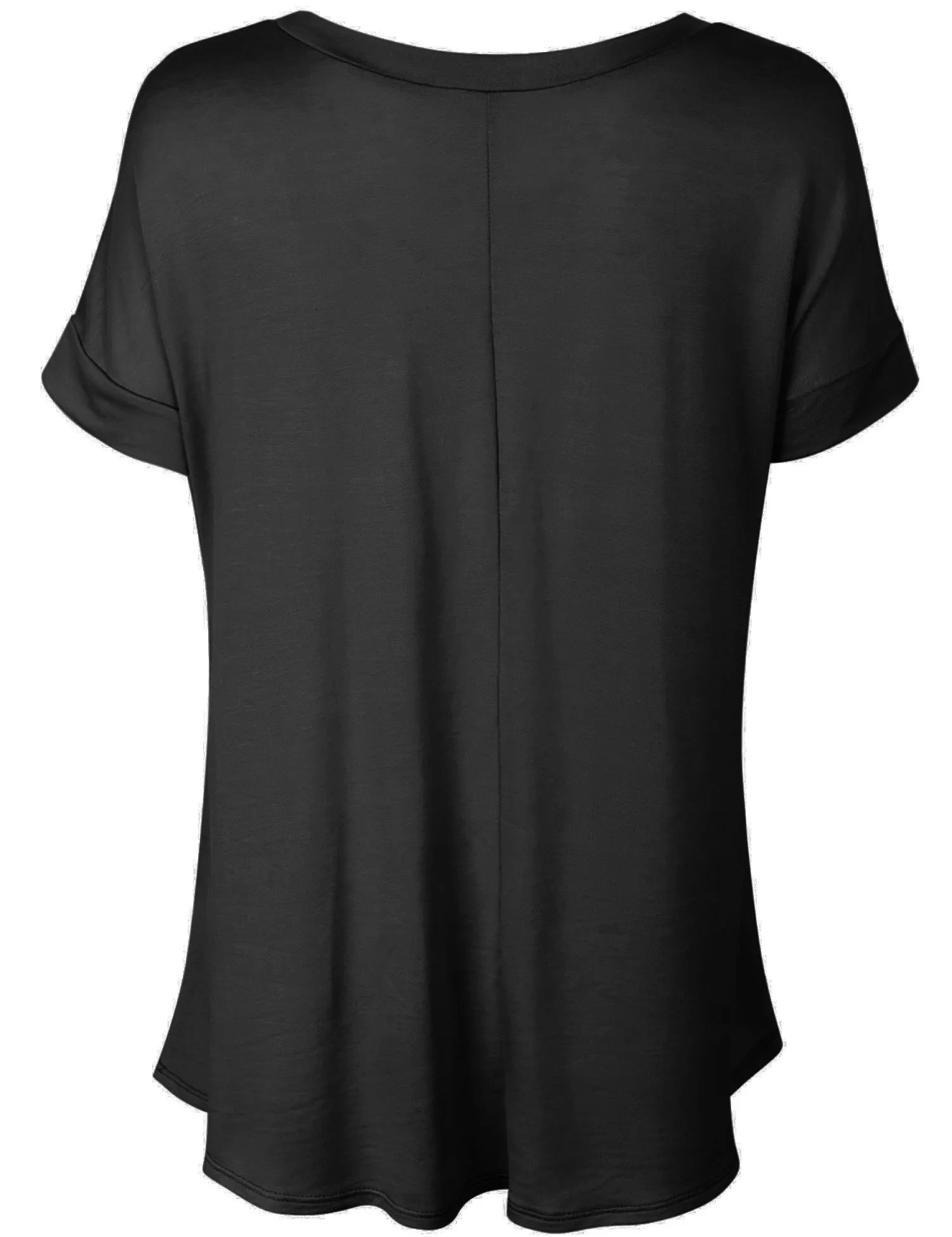 Boat Neck Short Sleeve Flowy Top T-shirts