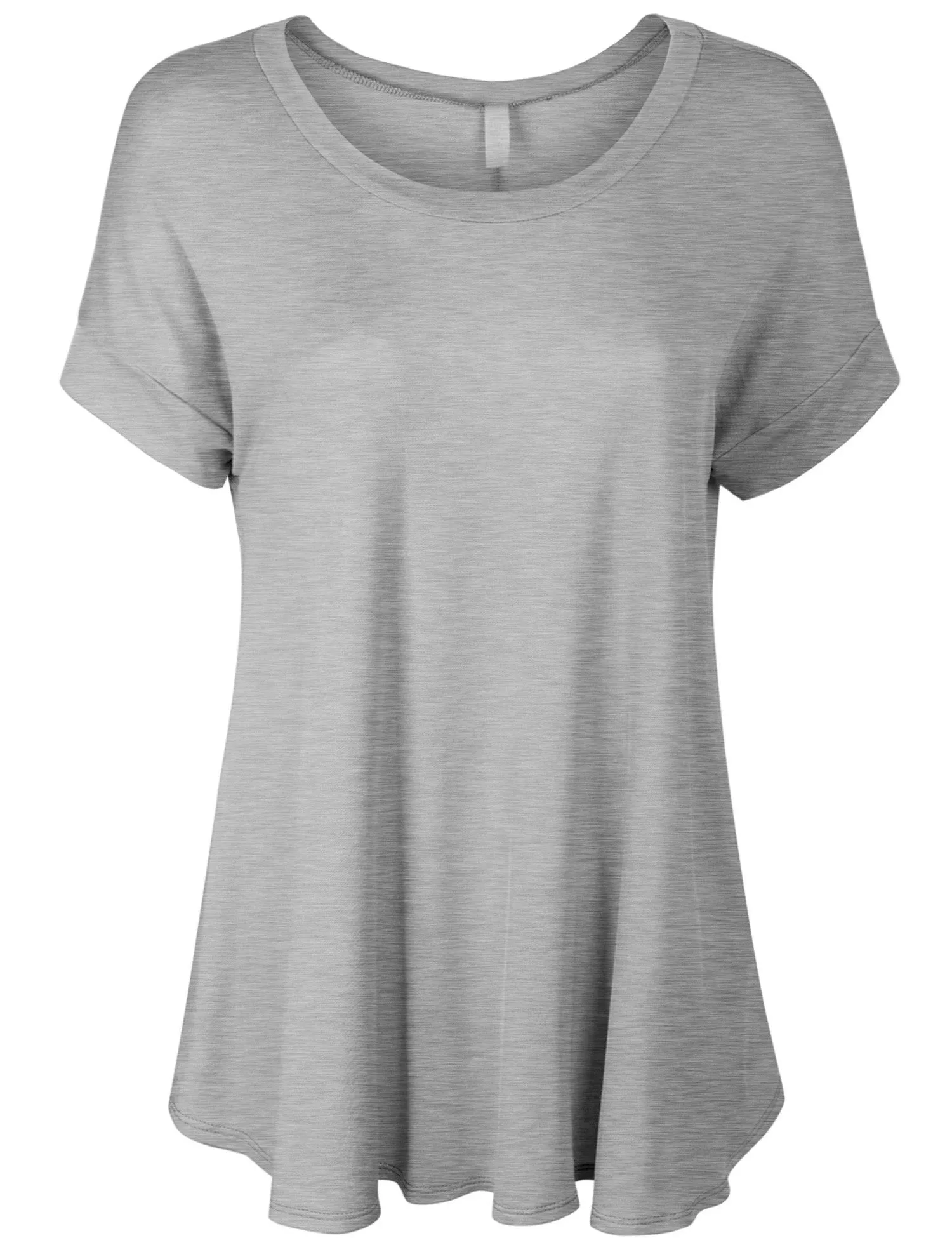 Boat Neck Short Sleeve Flowy Top T-shirts