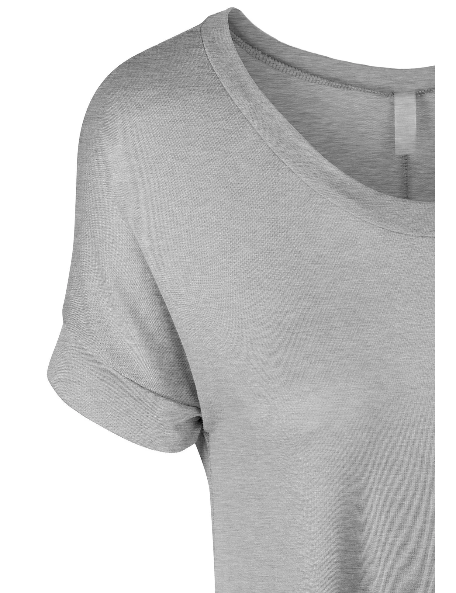 Boat Neck Short Sleeve Flowy Top T-shirts