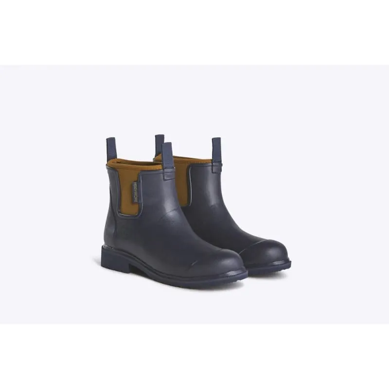 Bobbi Gumboot Enhanced Traction| Oxford Blue Tan