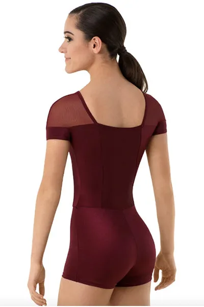 Body Wrappers P1206 Adult Tiler Peck Illusion Short Sleeve Unitard