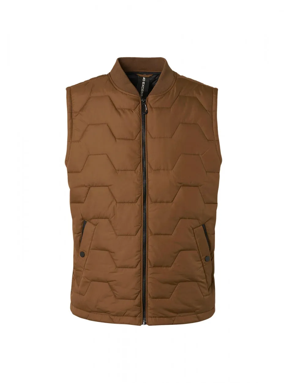 Bodywarmer Hood Padded | Earth