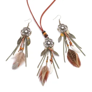 Bohemian Style Dreamcatcher Jewelry Set