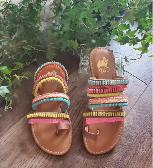 Boho Camel Bright Sandals