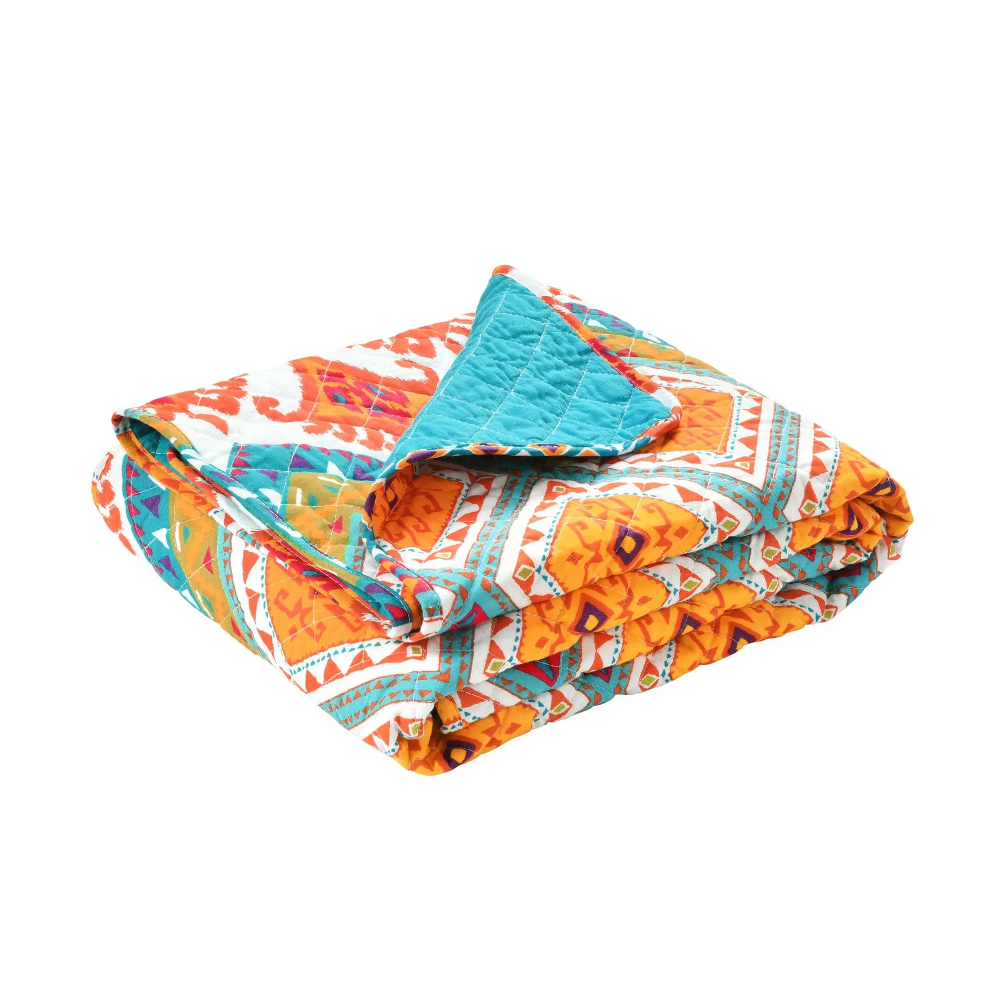 Boho Chevron Reversible Cotton Throw Blanket
