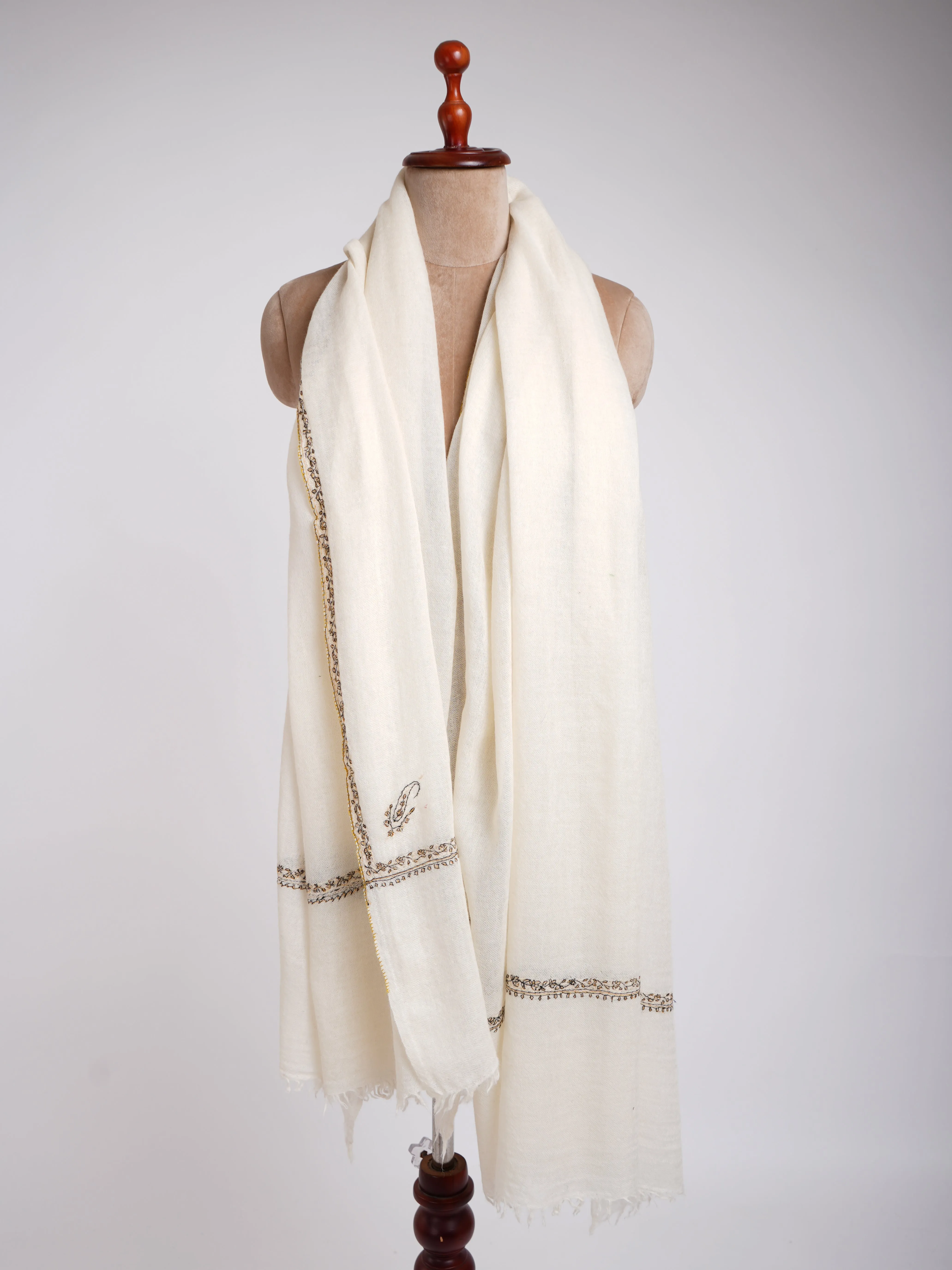 Boiled Wool Hand Embroidered Wrap