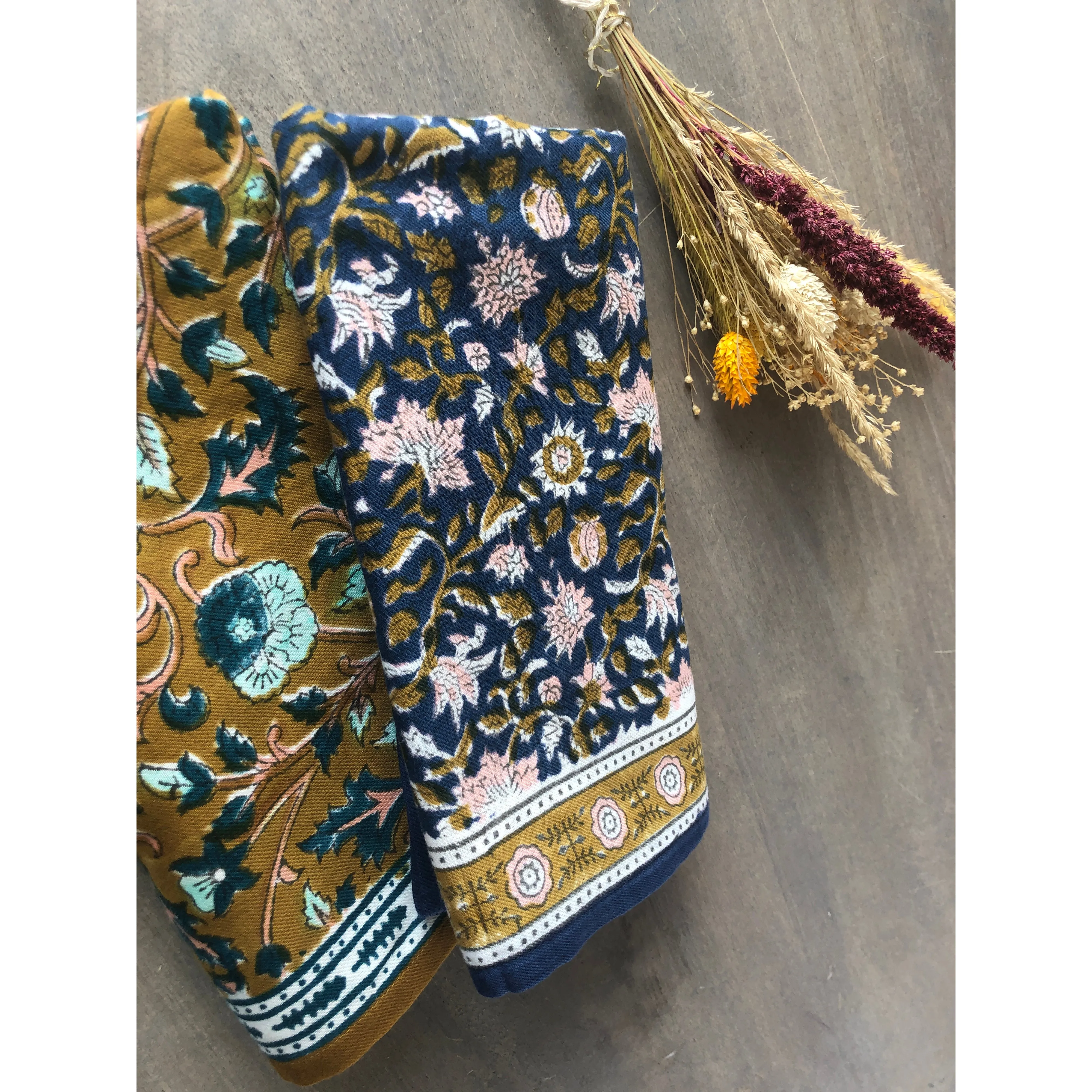 Bonheur du Jour Paris Girl Scarf Indigo Unique