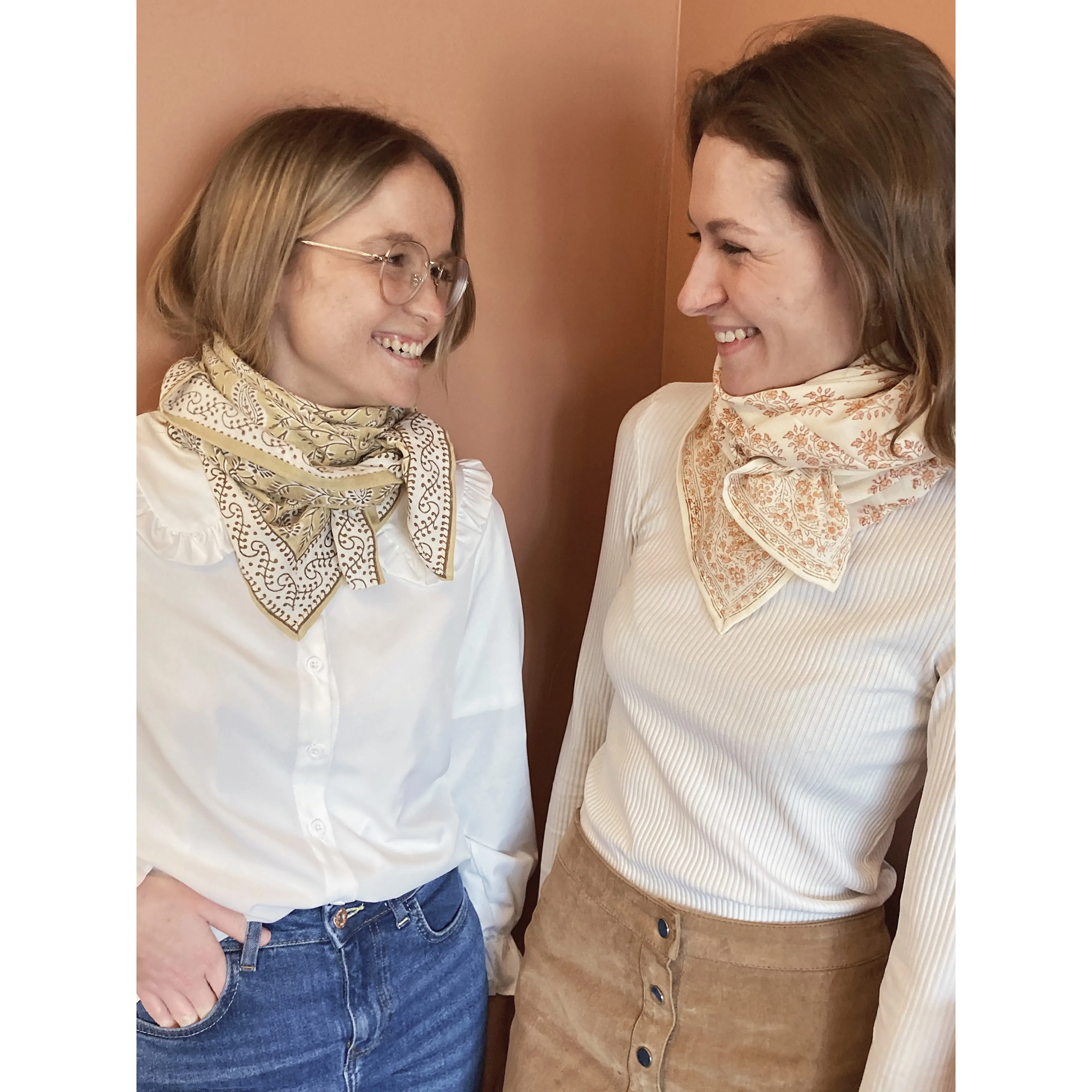 Bonheur du Jour Paris Girl Scarf Rosee Unique