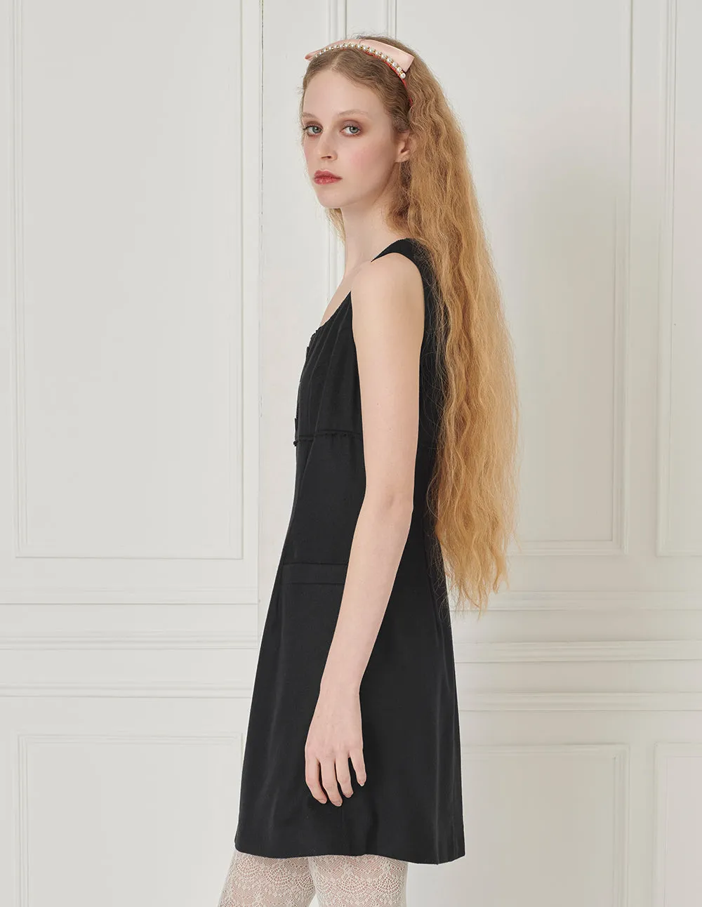 BORA AKSU Sleeveless Empire Slim-Fit A-Hem Dress
