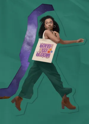 Born To Bloom Tote Bag