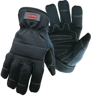Boss 5207M Utility Gloves, M, Wing Thumb, Fleece, Black :PR: QUANTITY: 1