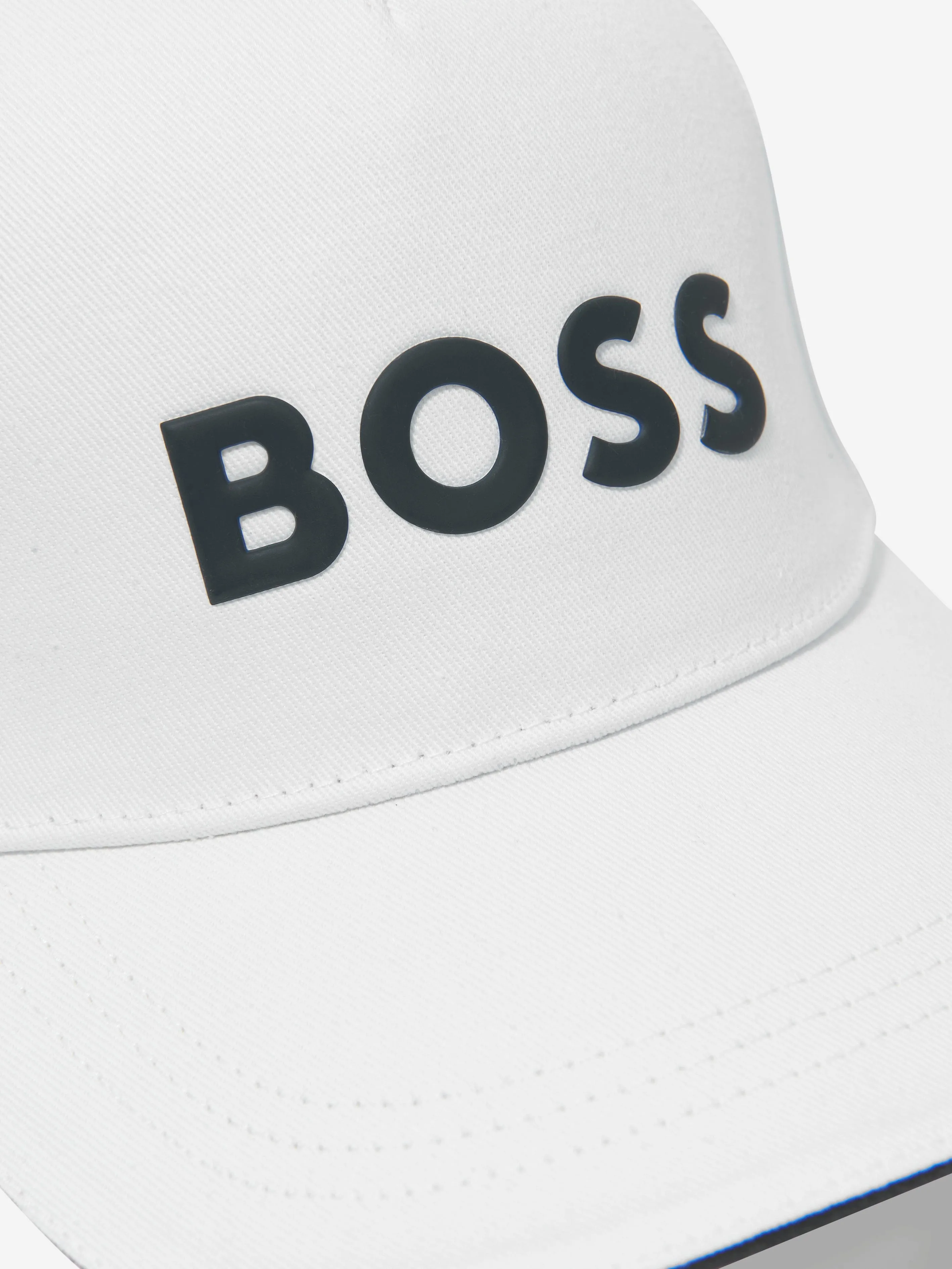 BOSS Boys Logo Cap In White