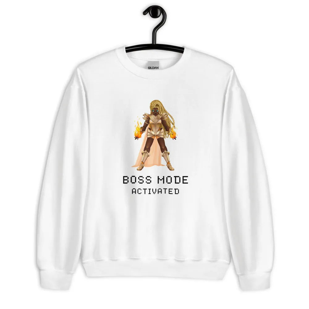 Boss Mode | Unisex Sweatshirt | Feminist Gamer