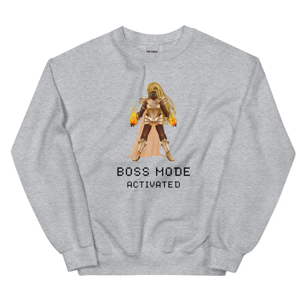 Boss Mode | Unisex Sweatshirt | Feminist Gamer
