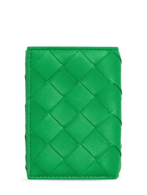 Bottega Veneta   Intrecciato leather tiny tri-fold wallet 