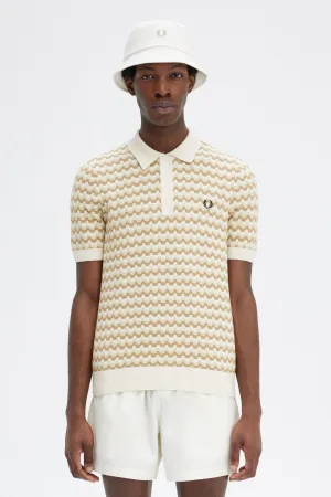 Boucle Jacquard Knitted Shirt
