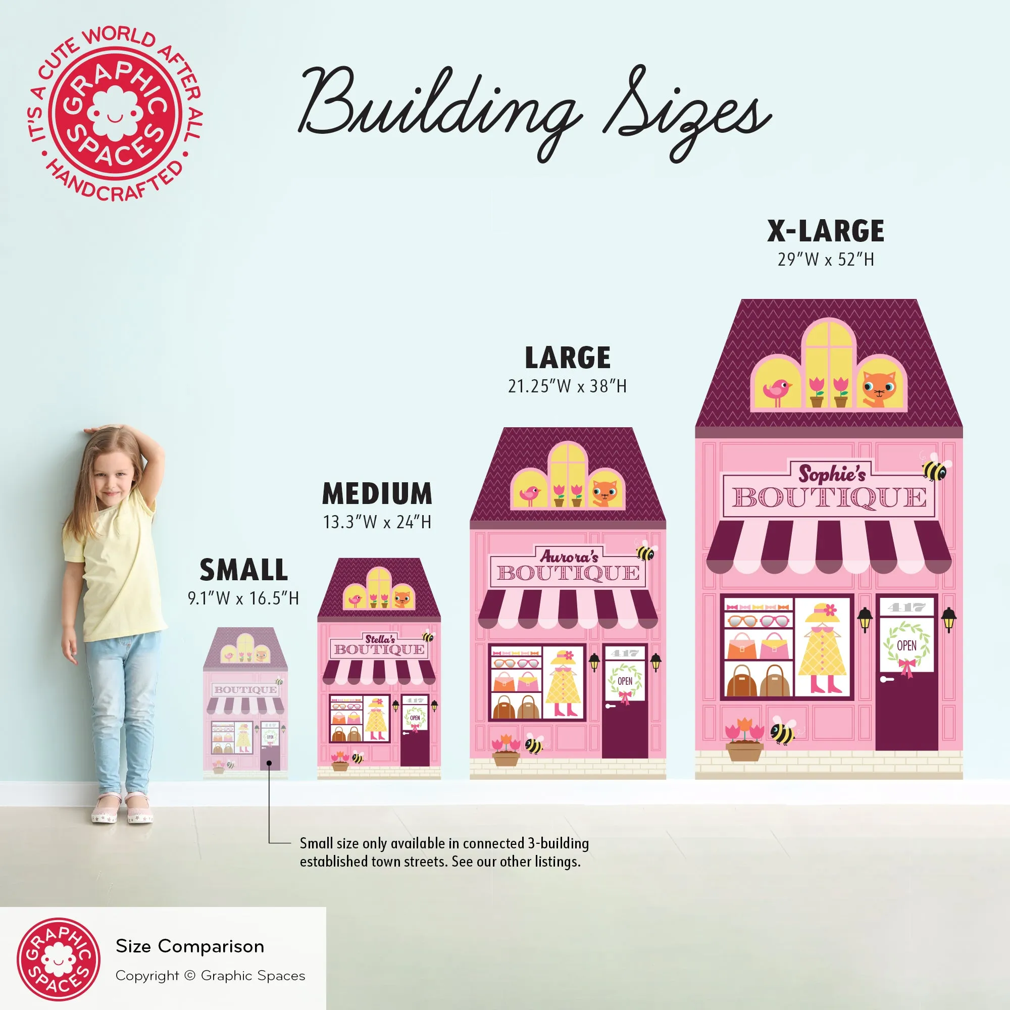 Boutique Fabric Wall Decal - Happy Town