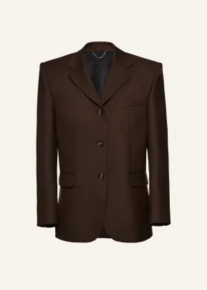 Boxy oversized blazer in brown