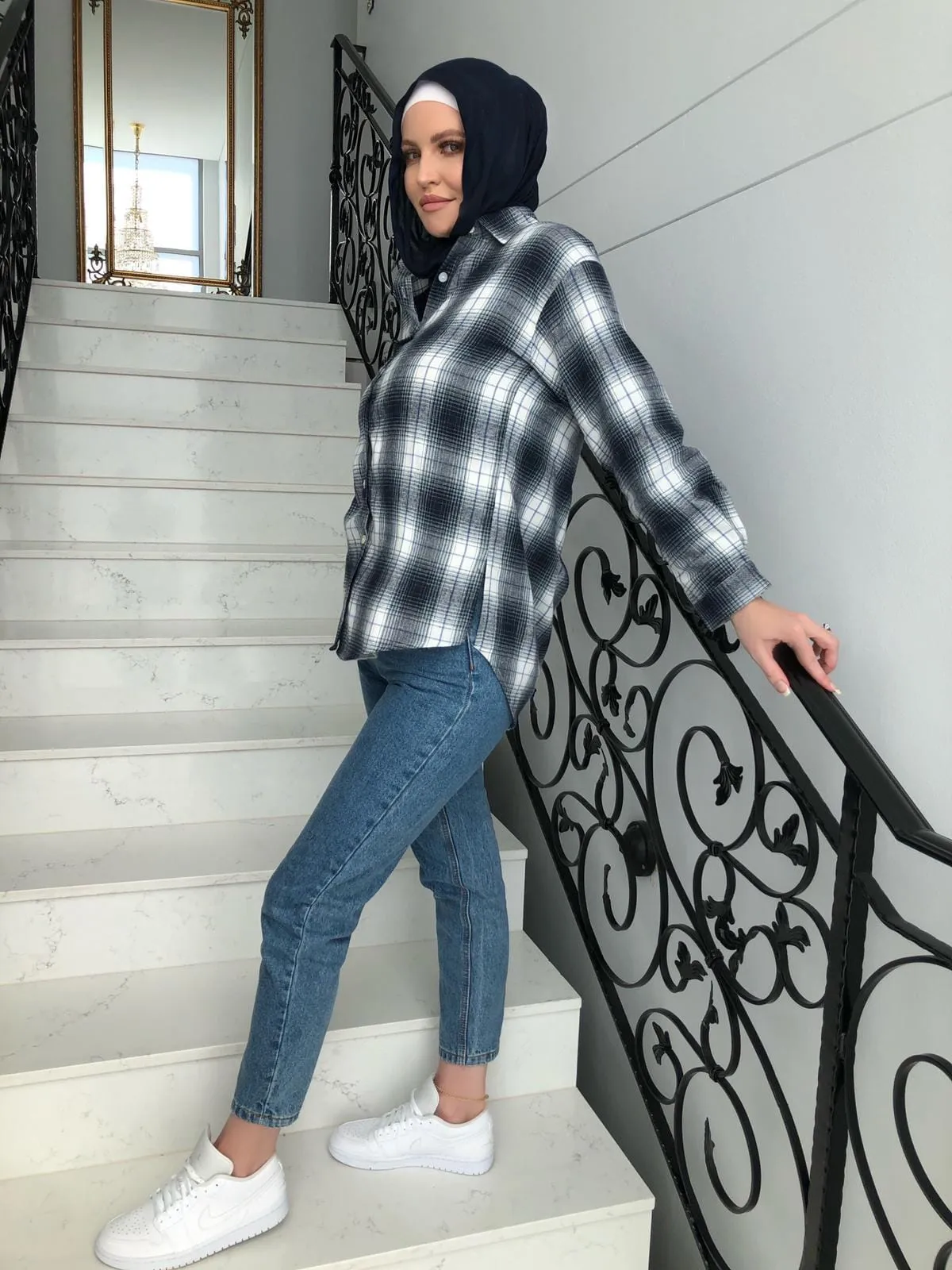 Boyfriend Check Shirt