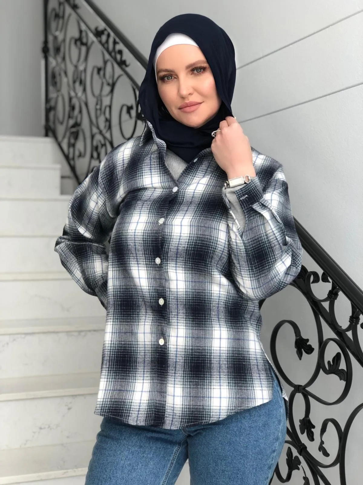 Boyfriend Check Shirt