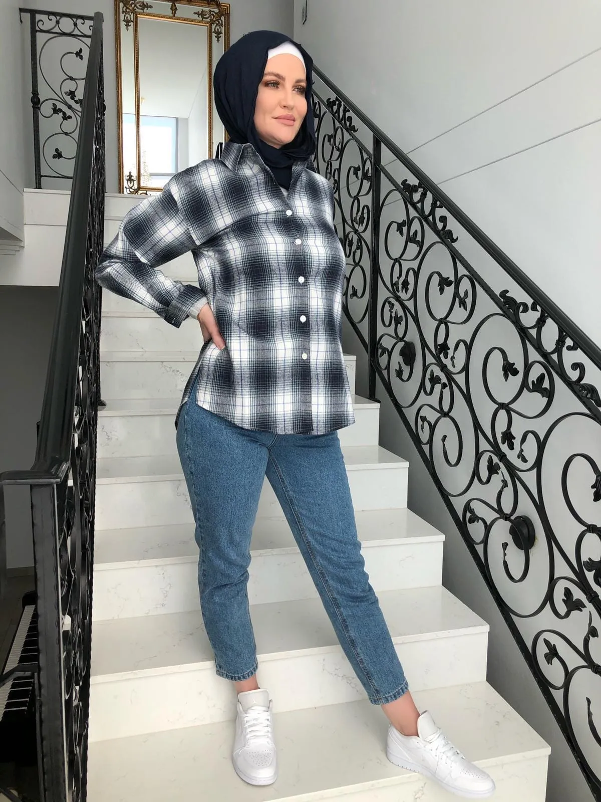 Boyfriend Check Shirt