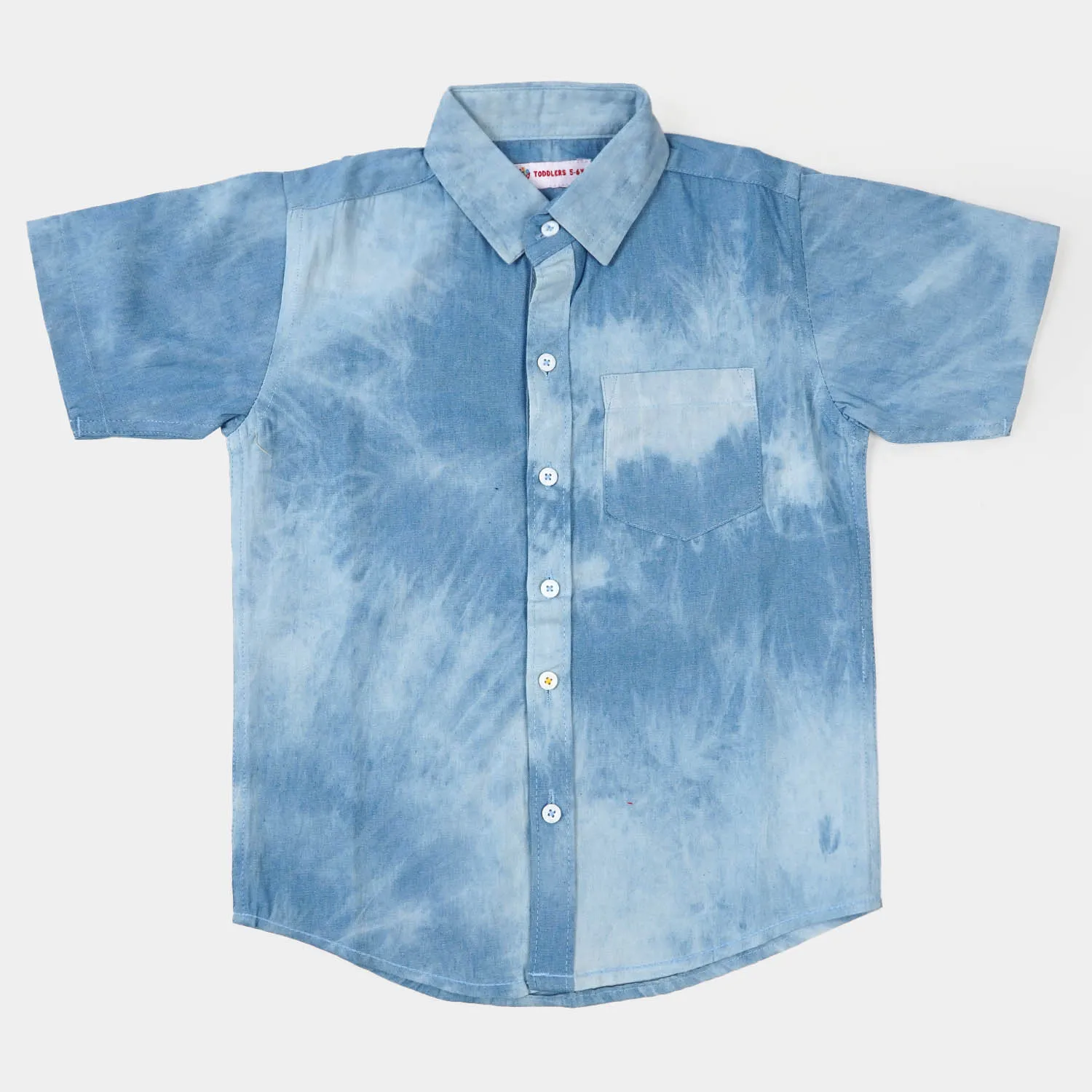 Boys Denim Basic Shirt - Light Blue