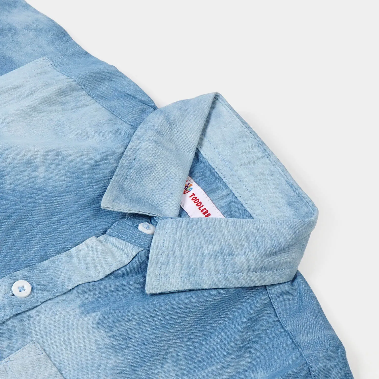 Boys Denim Basic Shirt - Light Blue