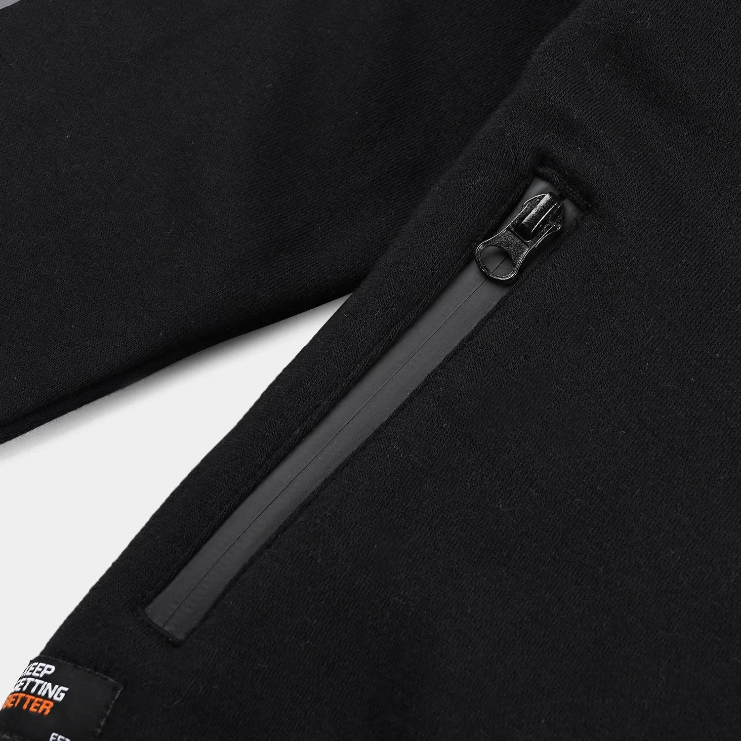 Boys Fleece Jacket The Best Never Rest-Jet Black