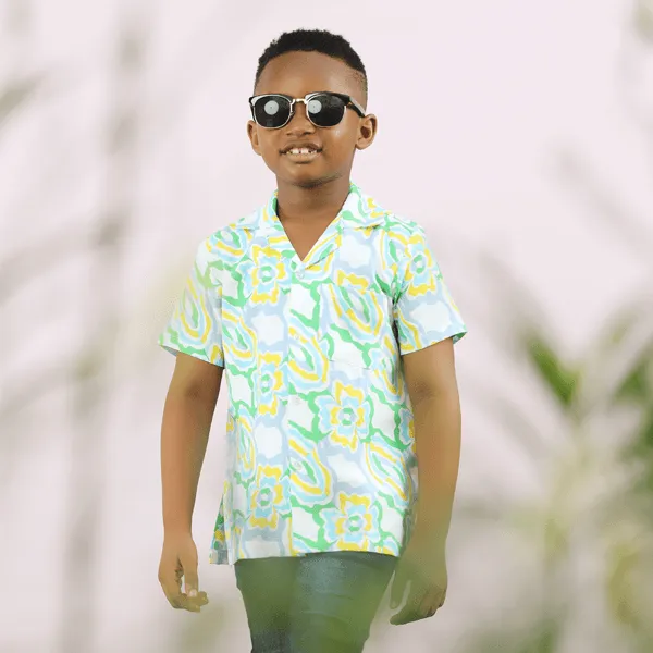 BOYS SHORT SLEEVE SHIRT - MULTICOLOR