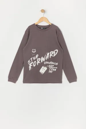 Boys Step Forward Graphic Long Sleeve Top