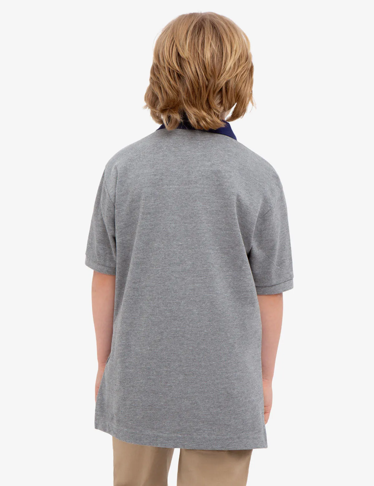 BOYS U.S. POLO ASSN. VERTICAL PIQUE POLO SHIRT