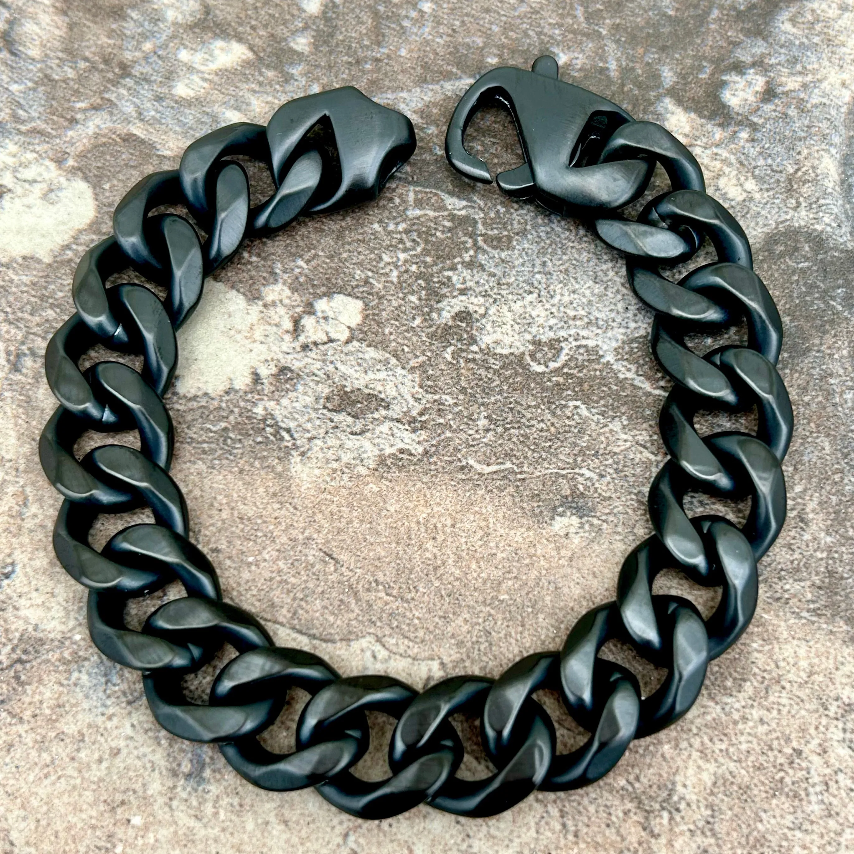 Bracelet Cuban - 1/2" Miami - Black - CB15
