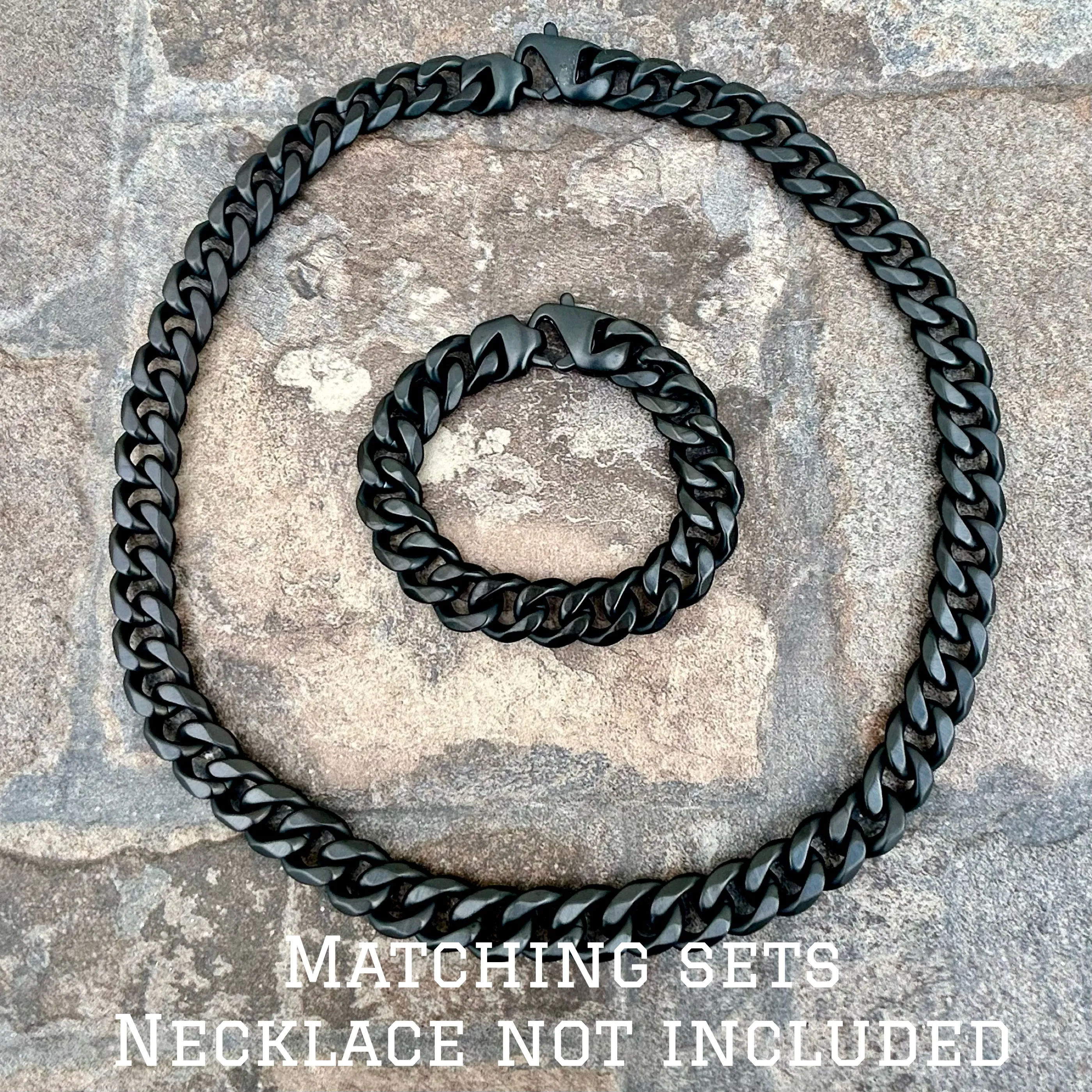 Bracelet Cuban - 1/2" Miami - Black - CB15