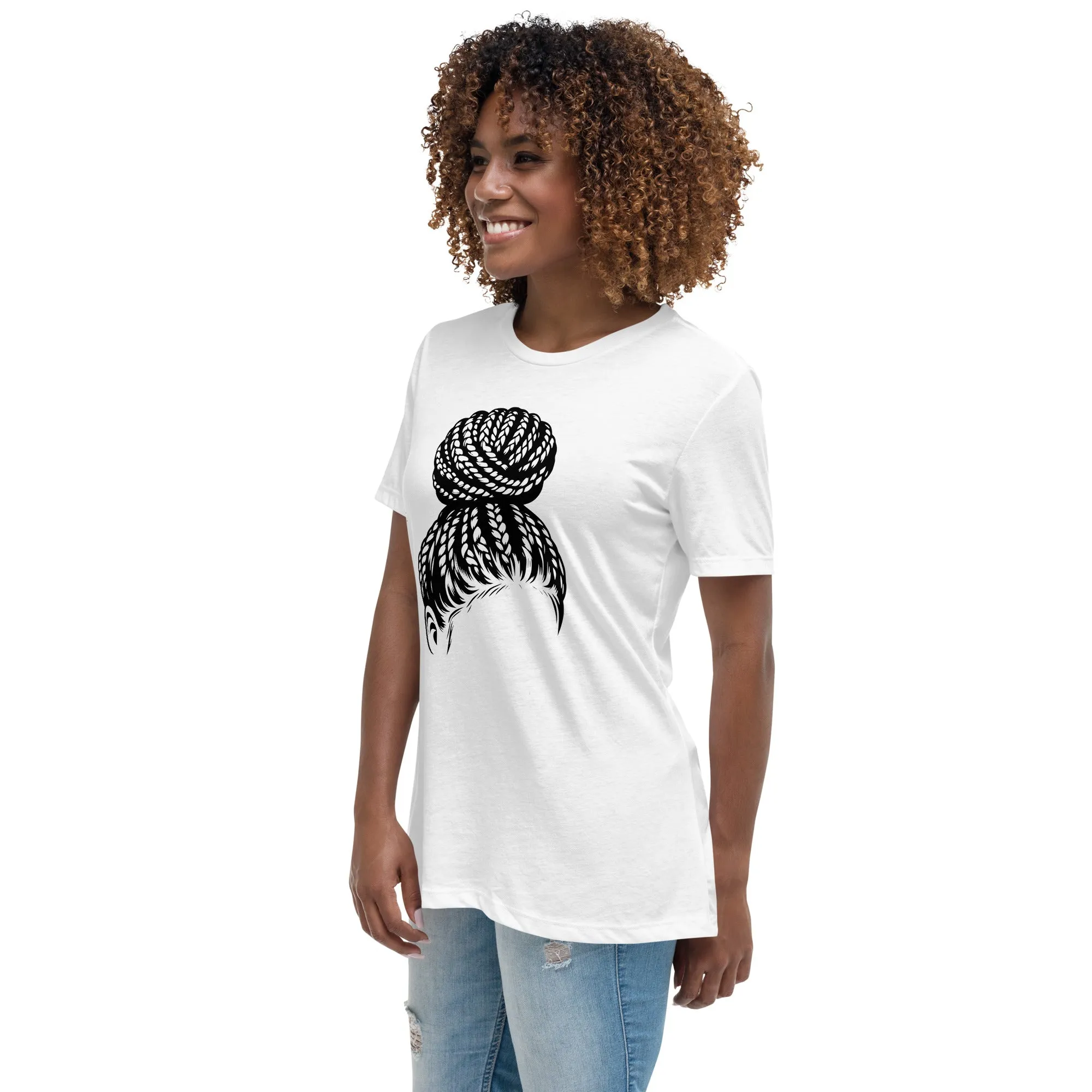 Braided Bun Women's Short Sleeve T-Shirt