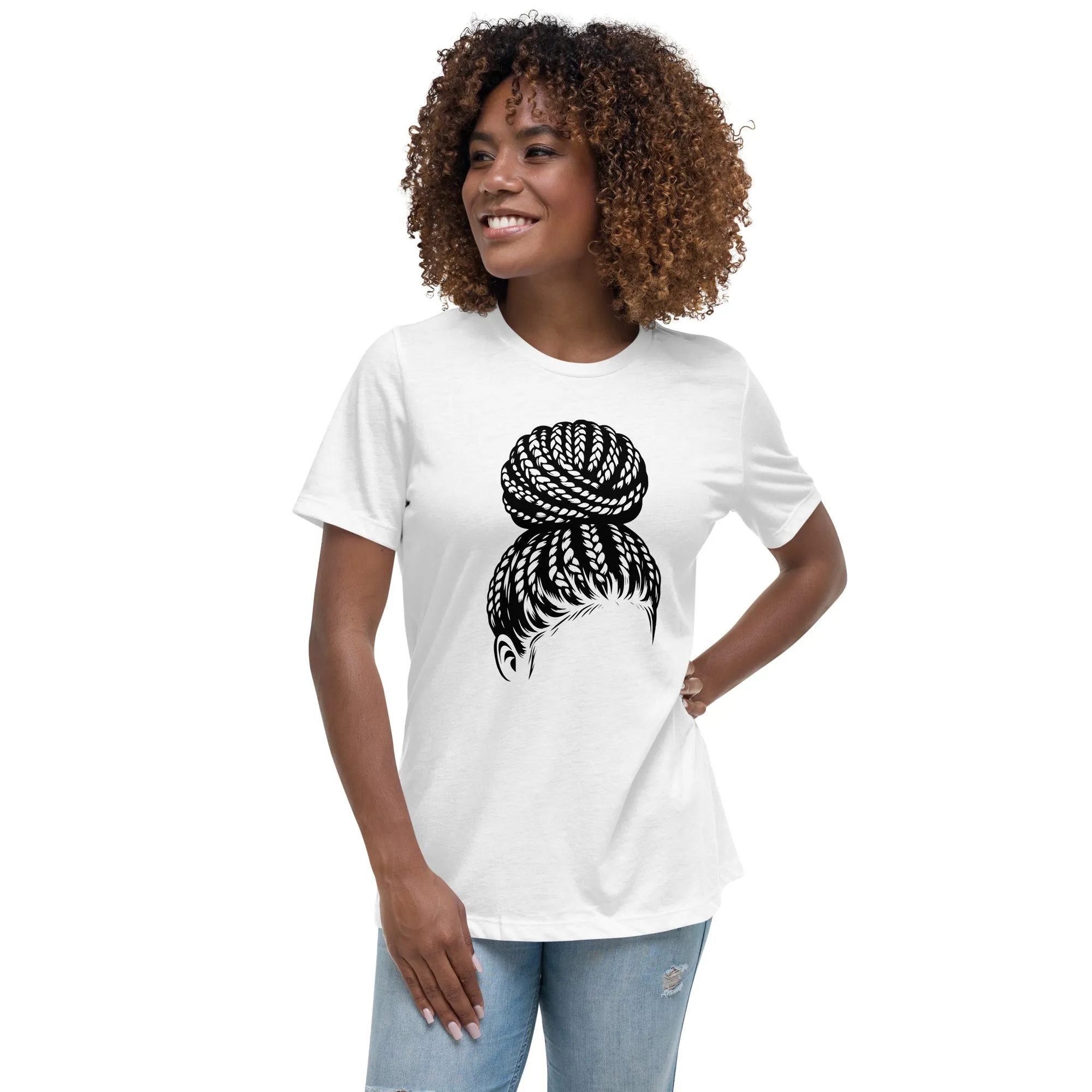 Braided Bun Women's Short Sleeve T-Shirt