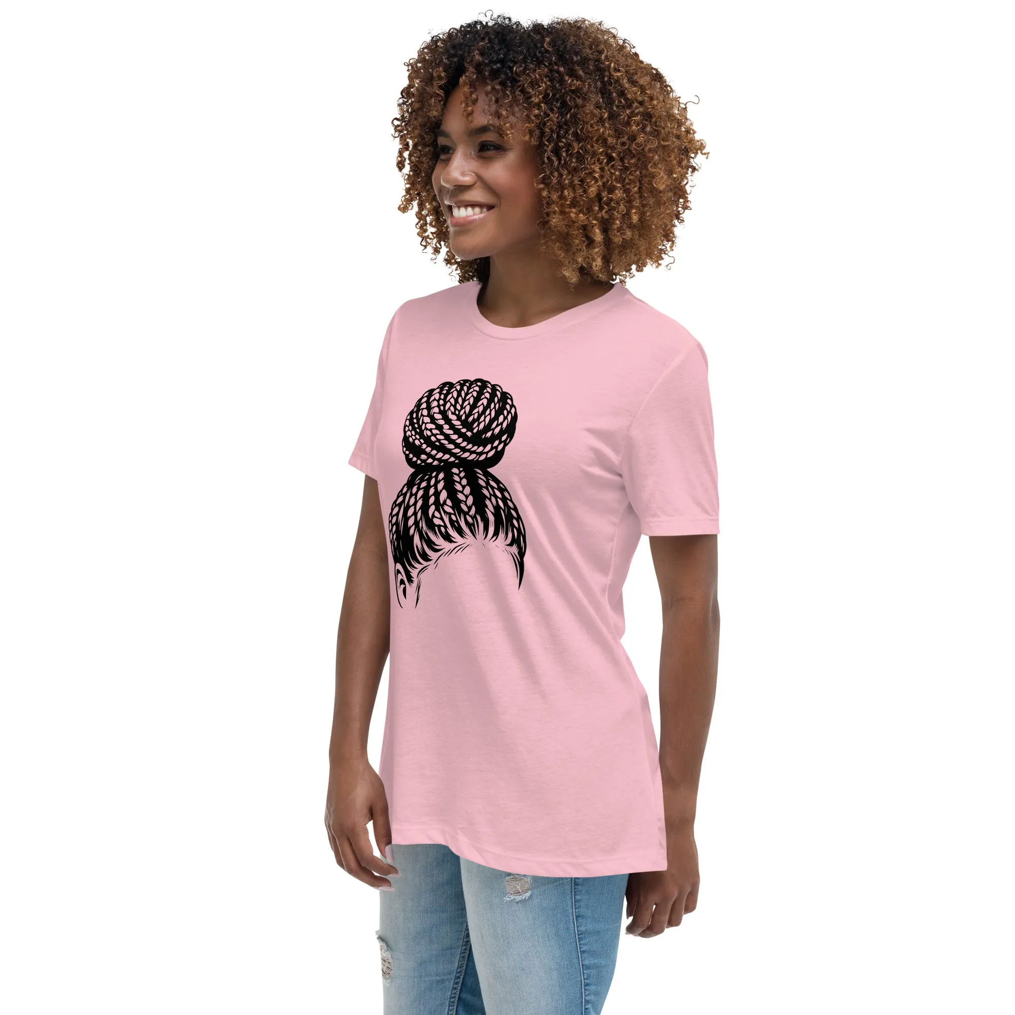 Braided Bun Women's Short Sleeve T-Shirt
