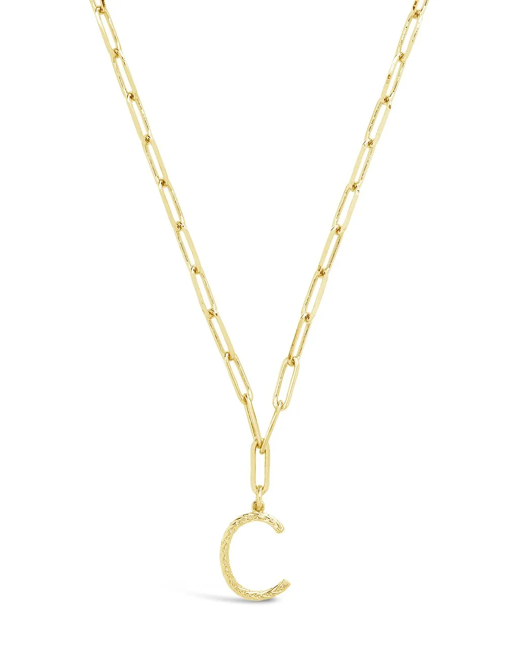 Braided Initial Pendant Necklace