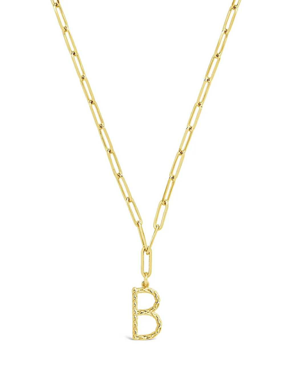 Braided Initial Pendant Necklace