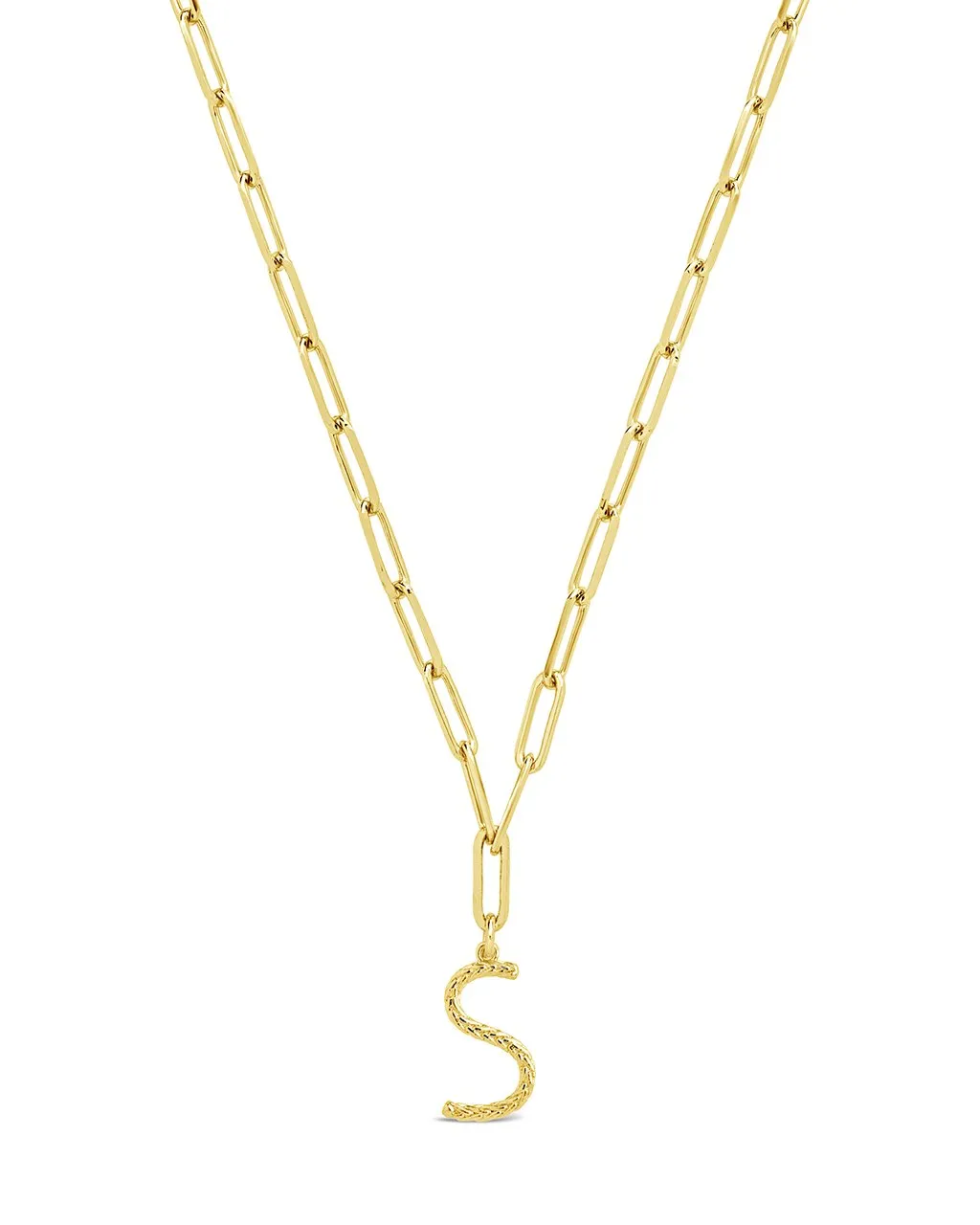 Braided Initial Pendant Necklace