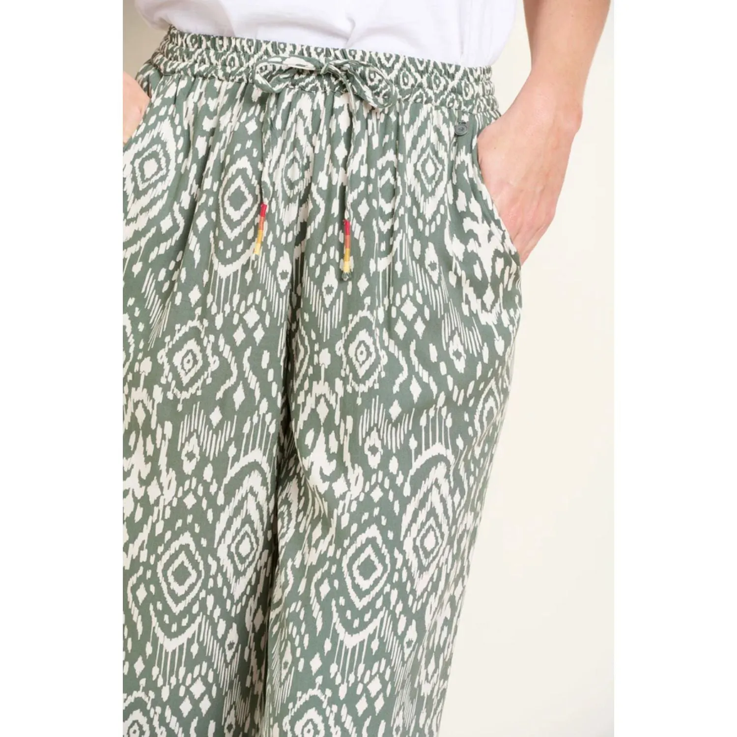 Brakeburn 12 Green Orla Print Beach Trouser