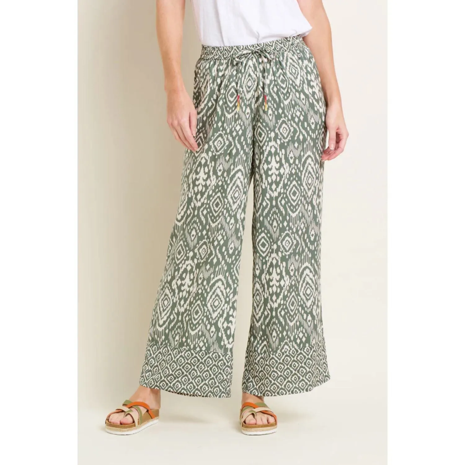 Brakeburn 12 Green Orla Print Beach Trouser