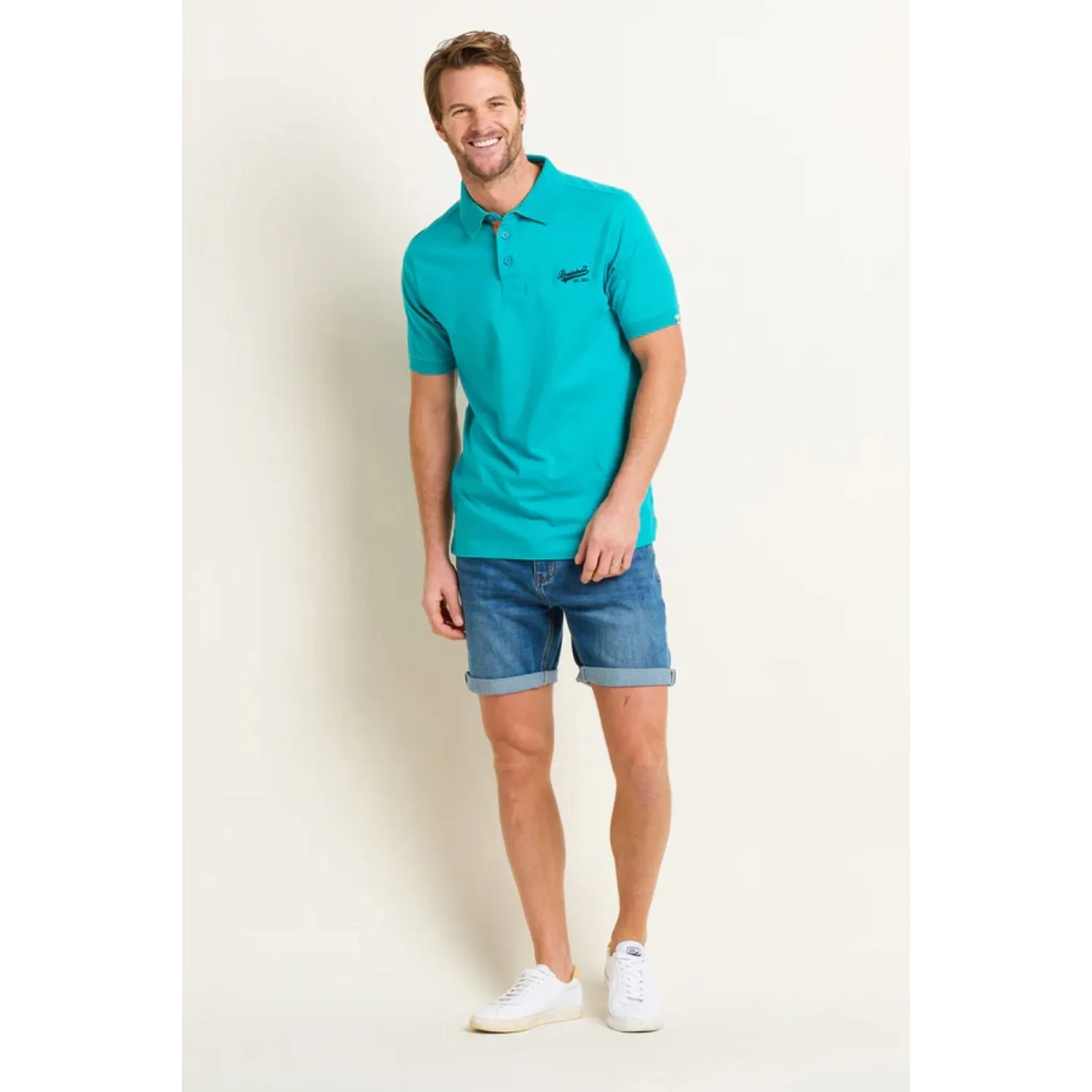 Brakeburn M Turquoise Heritage Polo Shirt