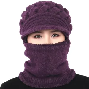 Breathable Double Layer Knitted Neck Warmer Winter Hats