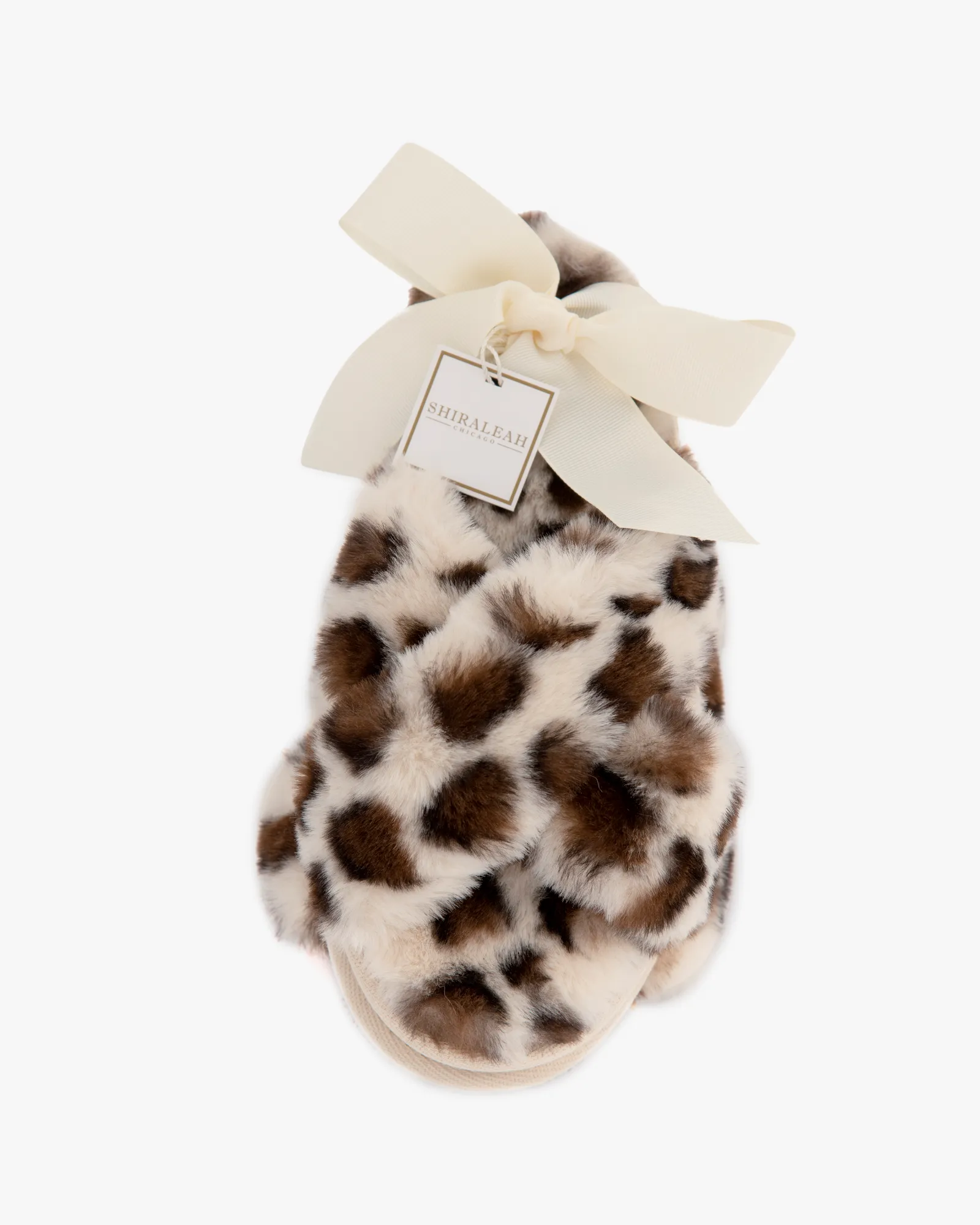 Brenda Animal Print Slippers, S/M | Black / Tan