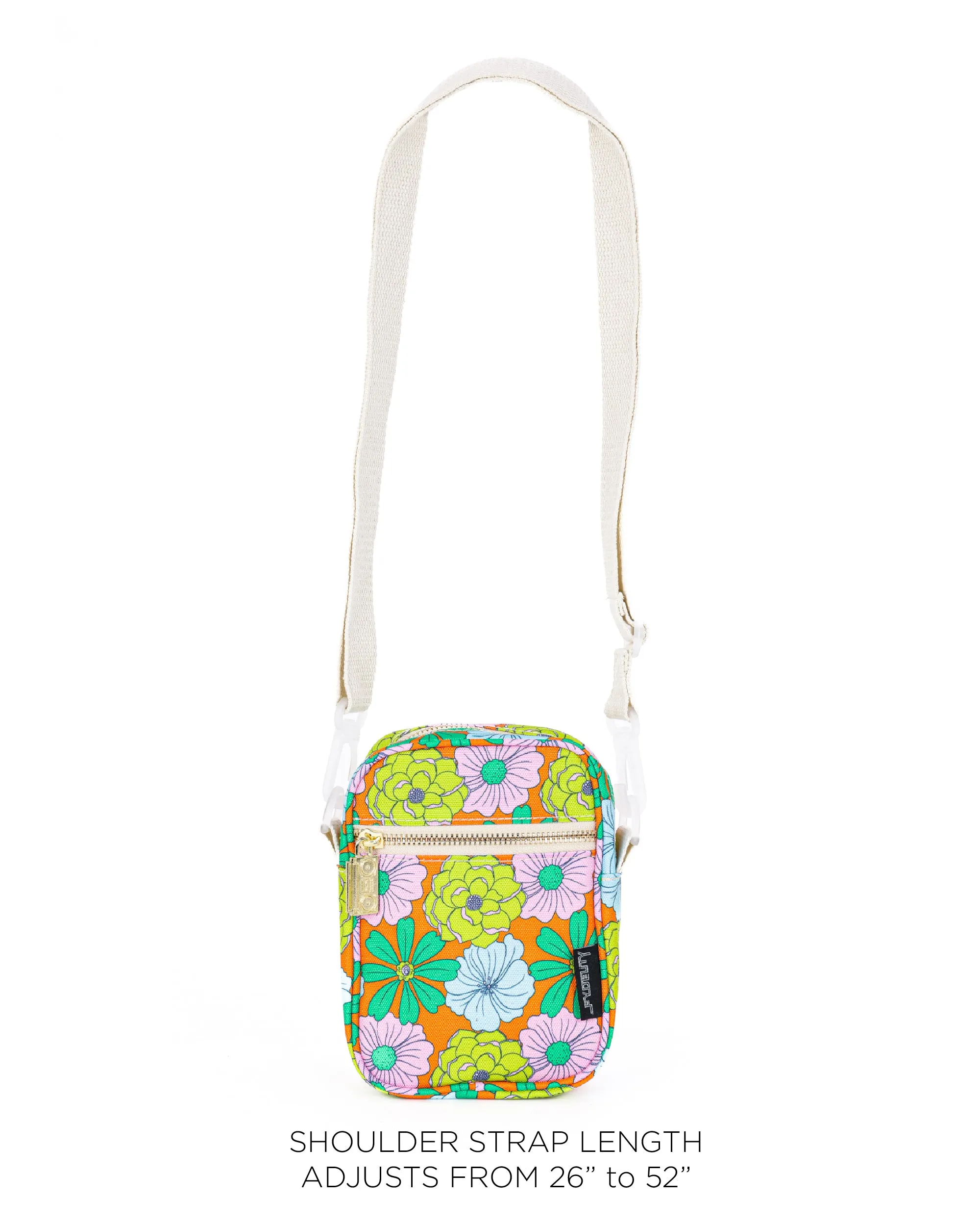 Brick Bag | Mini Crossbody | Recycled RPET | Floral Orange