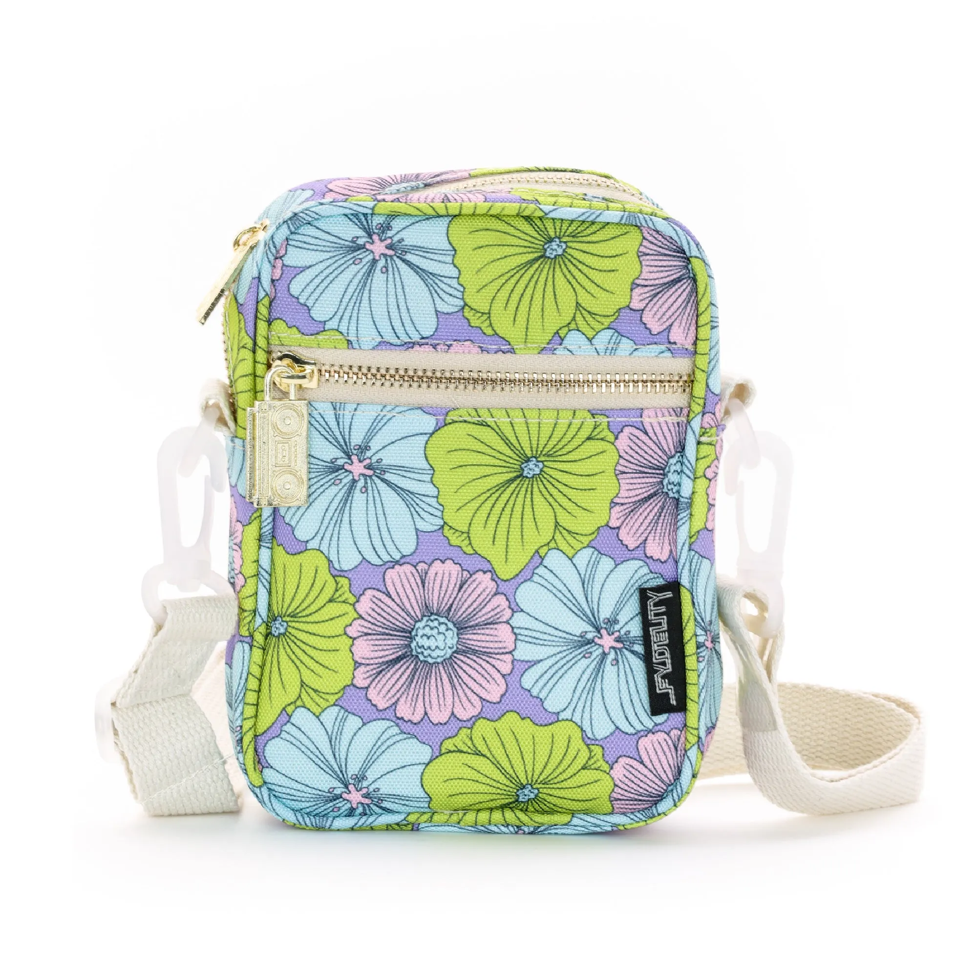 Brick Bag | Mini Crossbody | Recycled RPET | Floral Purple