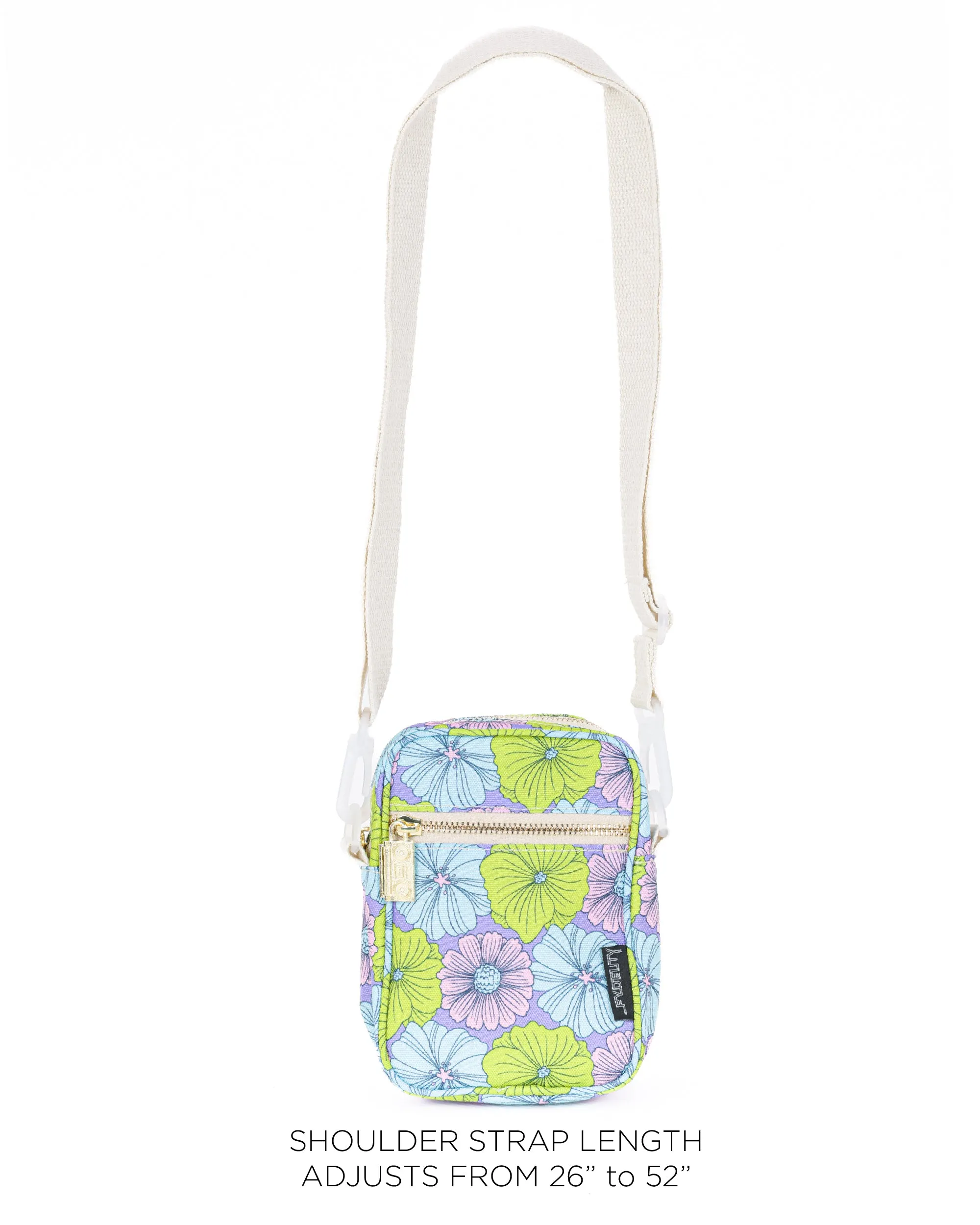 Brick Bag | Mini Crossbody | Recycled RPET | Floral Purple