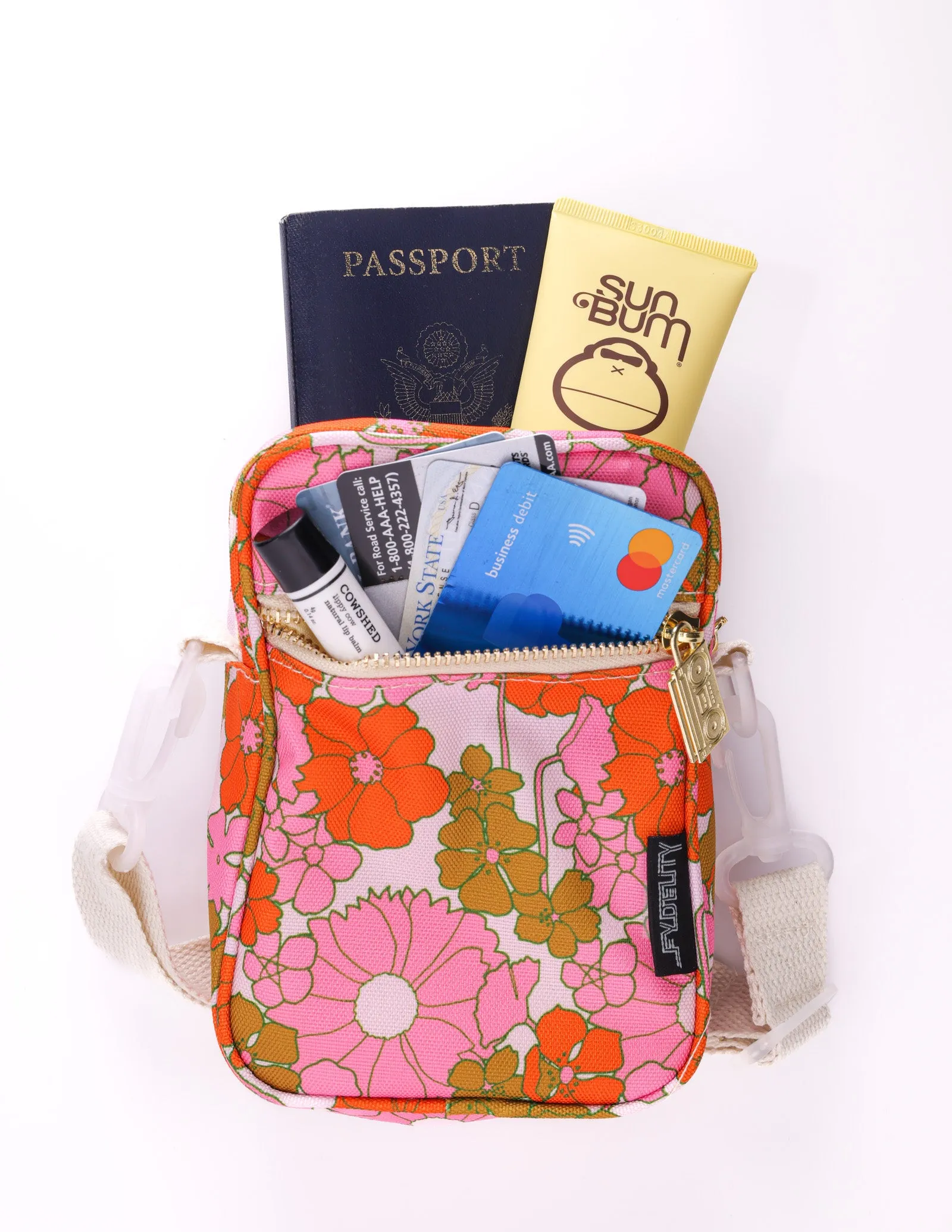 Brick Bag | Mini Crossbody | Recycled RPET | Floral Red Pink