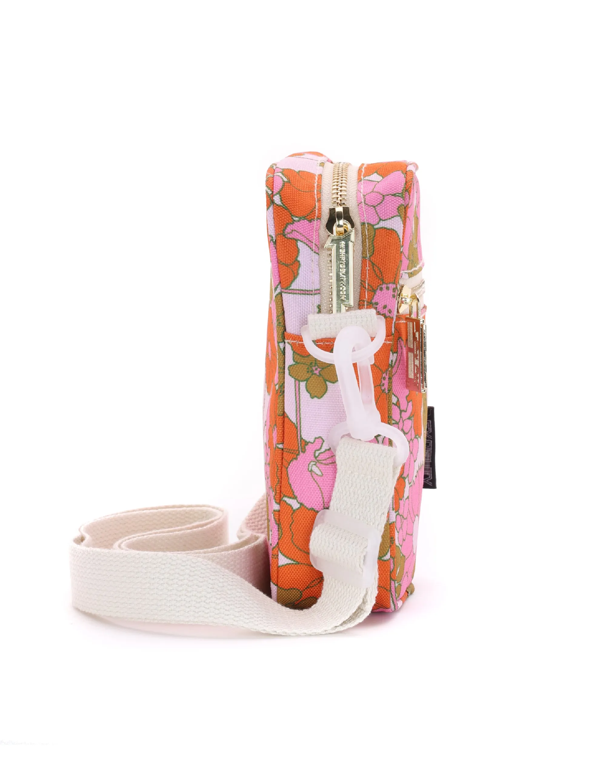 Brick Bag | Mini Crossbody | Recycled RPET | Floral Red Pink