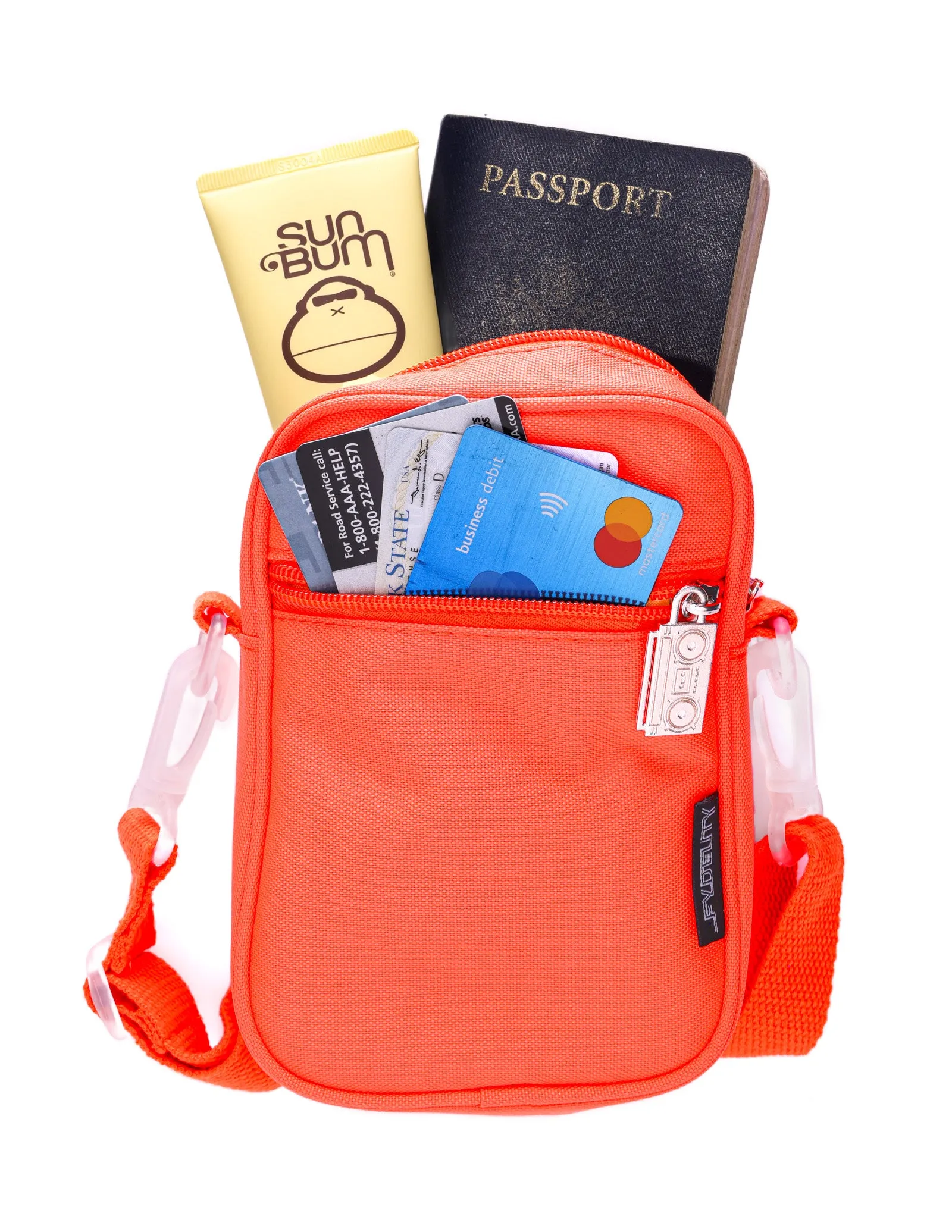 Brick Bag | Mini Crossbody | Recycled RPET | Neon Red